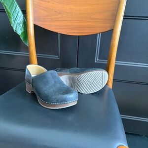 Dansko Brenna Black Burnished Suede Clog
